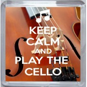 Keep Calm and Play the Cello - Small Coaster