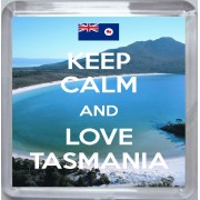 Keep Calm and Love Tasmania - Small Coaster