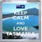 Keep Calm and Love Tasmania - Small Coaster