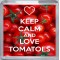 Keep Calm and Love Tomatoes - Small Coaster
