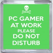 PC Gamer AT Work Please Do Not Disturb - Small Coaster