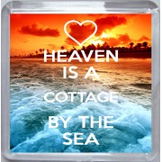 Heaven is a Cottage by the Sea - Small Coaster