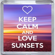 Keep Calm and Love Sunsets - Small Coaster