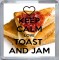 Keep Calm Love Toast and Jam - Small Coaster
