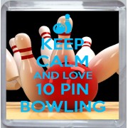 Keep Calm and Love 10 Pin Bowling - Small Coaster