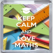 Keep Calm and Love Maths - Small Coaster