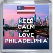 Keep Calm and Love Philadelphia - Small Coaster