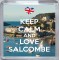 Keep Calm and Love Salcombe - Small Coaster