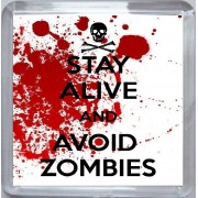 Stay Alive and Avoid Zombies - Small Coaster