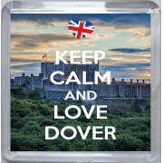 Keep Calm and Love Dover - Small Coaster