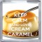Keep Calm and Love Cream Caramel - Small Coaster