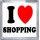 I Love (heart) Shopping - Small Coaster