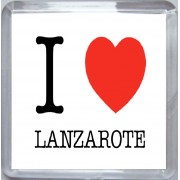 I Love (heart) Lanzarote - Small Coaster