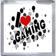 I Love (heart) Gaming - Small Coaster
