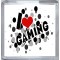 I Love (heart) Gaming - Small Coaster