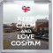 Keep Calm and Love Cosham - Small Coaster