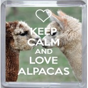 Keep Calm and Love Alpacas - Small Coaster