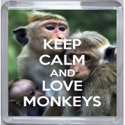 Keep Calm and Love Monkeys - Small Coaster