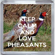 Keep Calm and Love Pheasants - Small Coaster
