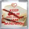 Keep Calm and Love a Jam Sandwich - Small Coaster
