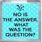 No is the Answer. What was the Question? - Small Coaster
