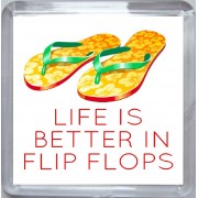 Life is Better in Flip Flops - Small Coaster