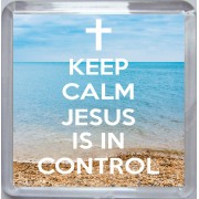 Keep Calm Jesus is in Control - Small Coaster
