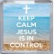 Keep Calm Jesus is in Control - Small Coaster