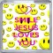 Smile Jesus Loves You - Small Coaster