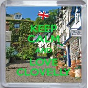 Keep Calm and Love Clovelly - Small Coaster