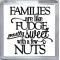 Families are like Fudge mostly Sweet with a few Nuts - Small Coaster