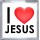 I Love (heart) Jesus - Small Coaster