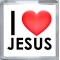 I Love (heart) Jesus - Small Coaster