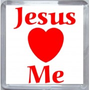 Jesus Loves (heart) Me - Small Coaster