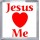 Jesus Loves (heart) Me - Small Coaster