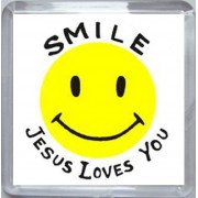 Smile Jesus Loves You - Small Coaster