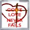 God's Love Never Fails - Small Coaster