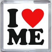 I Love (heart) Me - Small Coaster