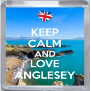 Keep Calm and Love Anglesey - Small Coaster