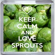 Keep Calm and Love Sprouts - Small Coaster