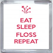 Eat Sleep Floss Repeat - Small Coaster