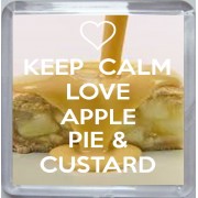 Keep Calm and Love Apple Pie & Custard - Small Coaster