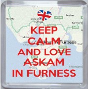 Keep Calm and Love Askam in Furness - Small Coaster