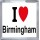 I Love (heart) Birmingham - Small Coaster