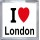 I Love (heart) London - Small Coaster