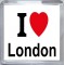 I Love (heart) London - Small Coaster
