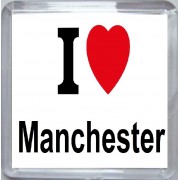 I Love (heart) Manchester - Small Coaster