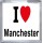 I Love (heart) Manchester - Small Coaster