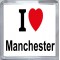 I Love (heart) Manchester - Small Coaster