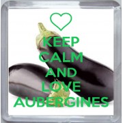 Keep Calm and Love Aubergines - Small Coaster